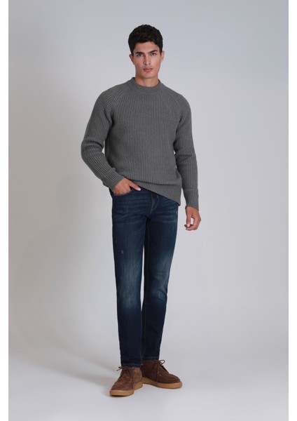Derek Smart Jean Erkek Pantolon Slim Fit Mavi