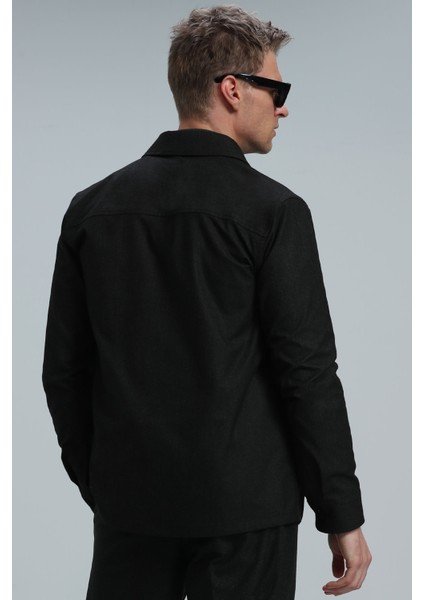 Never Erkek Basic Gömlek Regular Fit Antrasit