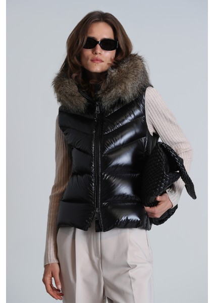 Luna Kadın Tekno Yelek Siyah