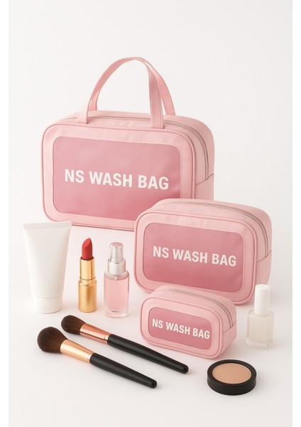 Büyük Kapasiteli Seyahat Makyaj Çantası, Pembe, Saklama ve Taşıma Kolaylığı