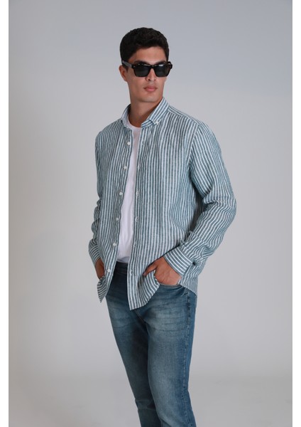 New Erkek Basic Gömlek Regular Fit Kahverengi