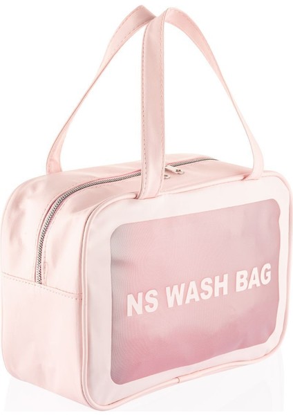 Büyük Kapasiteli Seyahat Makyaj Çantası, Pembe, Saklama ve Taşıma Kolaylığı fırsatları