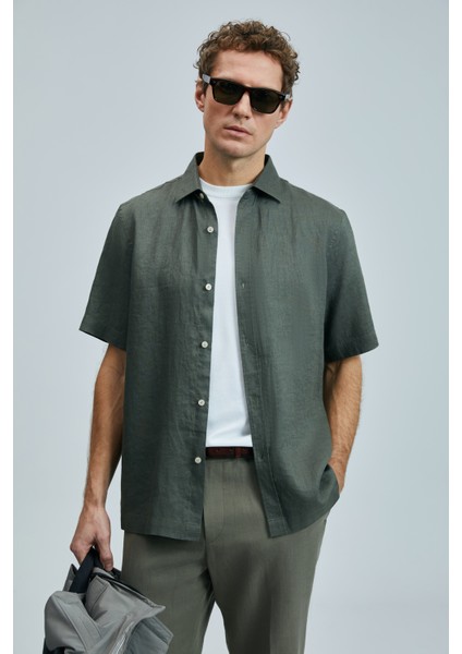 Bert Erkek Basic Gömlek Comfort Fit Lacivert
