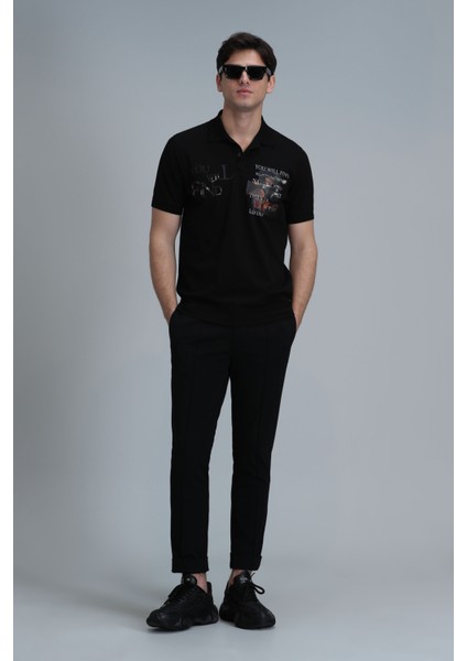 Mandy Smart Erkek Polo Tişört Siyah