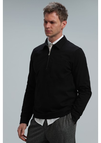 Danı Erkek Sweatshirt Siyah