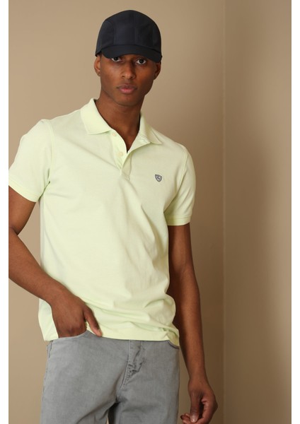 Laon Spor Polo Yaka Erkek Tişört Siyah