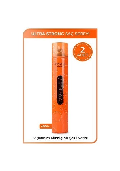 Ultra Sert Saç Spreyi 400 ml x 2 Adet Turuncu Renkli Saçlar İçin Etkili Koruma fiyatları