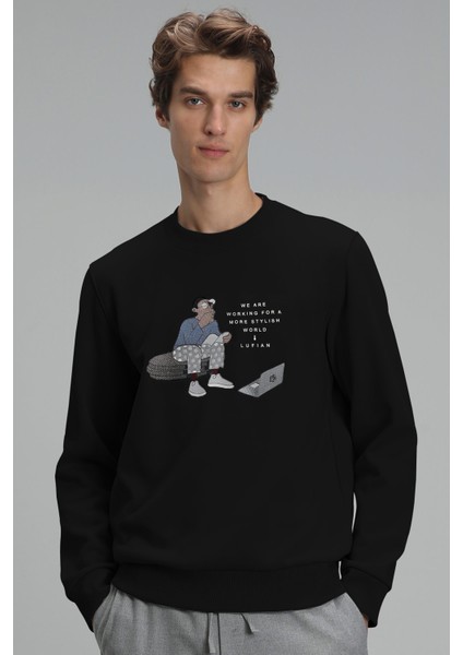 Donovan Erkek Sweatshirt Siyah