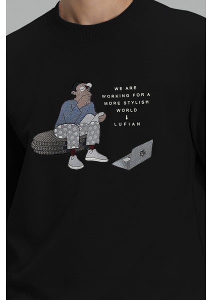 Donovan Erkek Sweatshirt Siyah