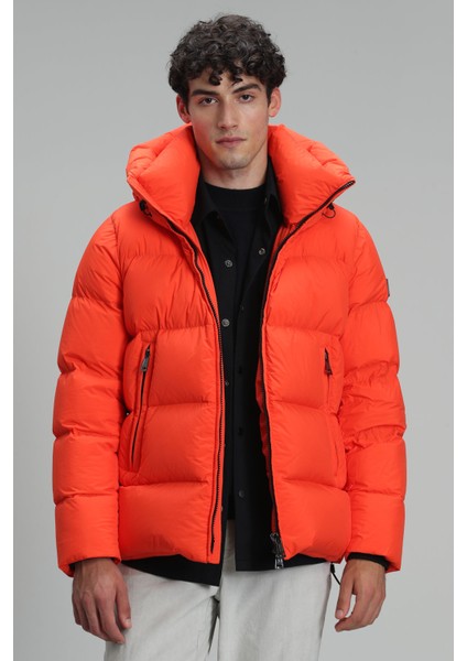Tommy Kaz Tüyü Erkek Mont Turuncu