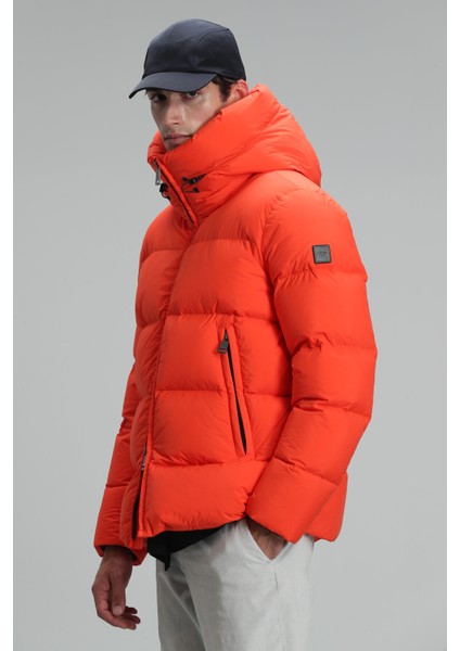 Tommy Kaz Tüyü Erkek Mont Turuncu