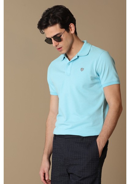 Laon Spor Polo Yaka Erkek Tişört Siyah