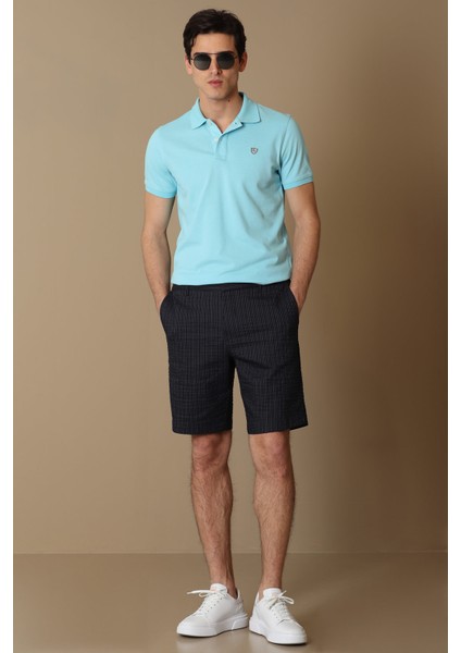 Laon Spor Polo Yaka Erkek Tişört Siyah