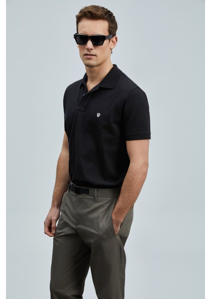 Laon Smart Erkek Polo Tişört Siyah