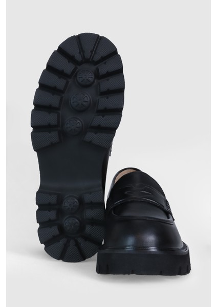 Anna Kadın Deri Ayakkabı Siyah