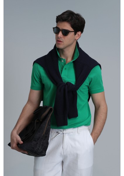 Laon Smart Erkek Polo Tişört Slim Fit Siyah