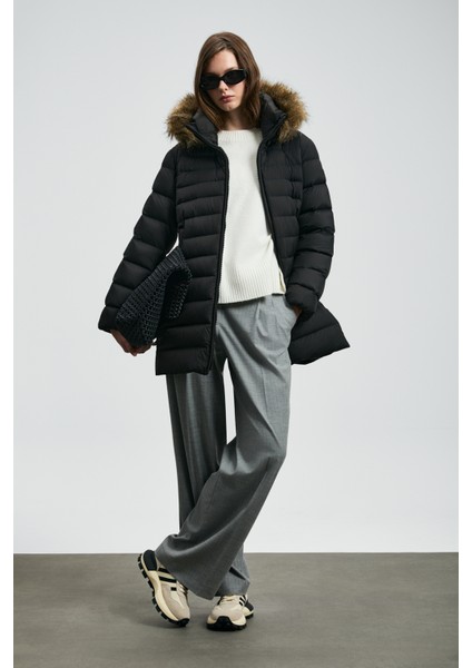 Elit Siyah Kadın Mont 122120049