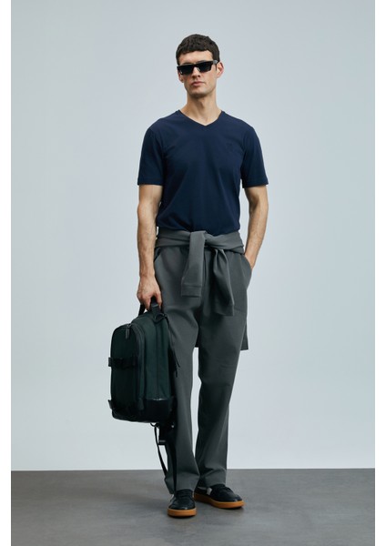 Tuna Modern Grafik T- Shirt Lacivert