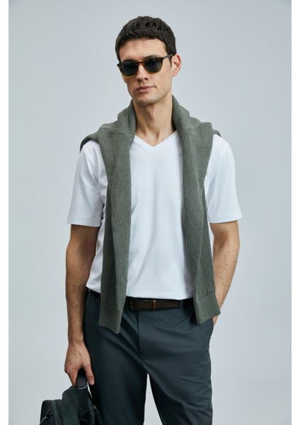 Tuna Modern Grafik T- Shirt Beyaz