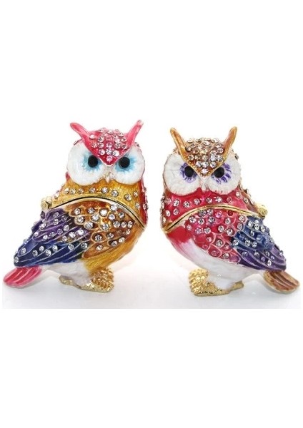 Swarovski Taşlı 2'li Baykuş Seti