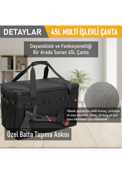 Araba Bagaj Organizer Çanta, Çok Amaçlı Termal Çanta, Araç Içi Alet Eşya Düzenleyici 45 Lt Gri modelleri