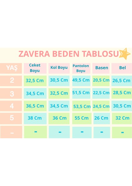 Kız Çocuk 3'lü Kot Takımı - Nakışlı - %100 Pamuklu