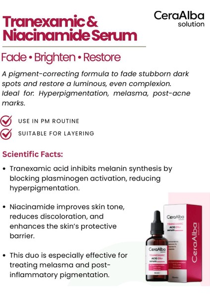 Traneksamik & Niasinamid Serumu modelleri