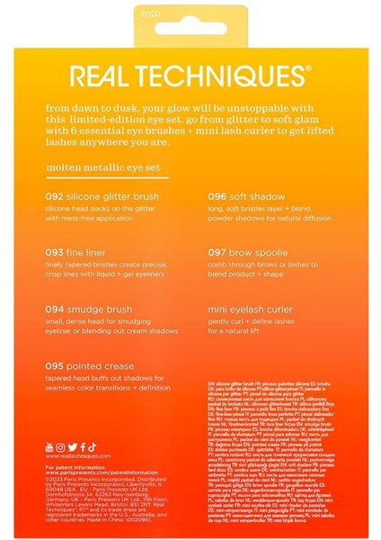 Şık Metalik Göz Makyaj Fırça Seti, Limited Edition, Parlak ve Kaliteli Tarz