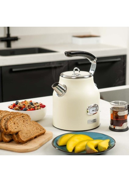 Beyaz Retro Elektrikli Su Isıtıcı, Şık ve Pratik Kullanım fiyatları