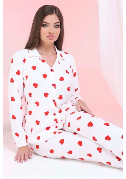 Uzun Kollu Önden Düğmeli Pijama Takımı fiyatları