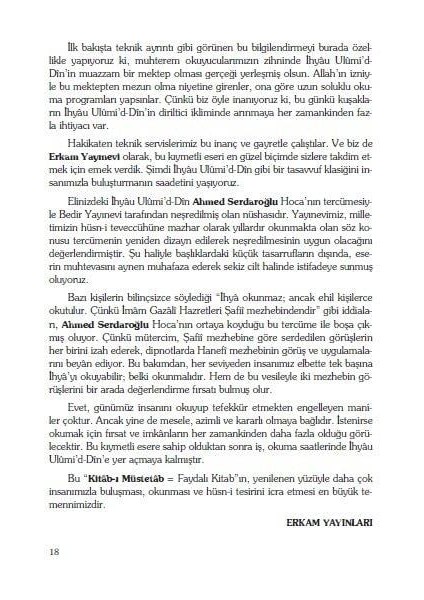 İhyau Ulumi'd-Din Tercümesi - (Büyük Boy - 8 Cilt) modelleri