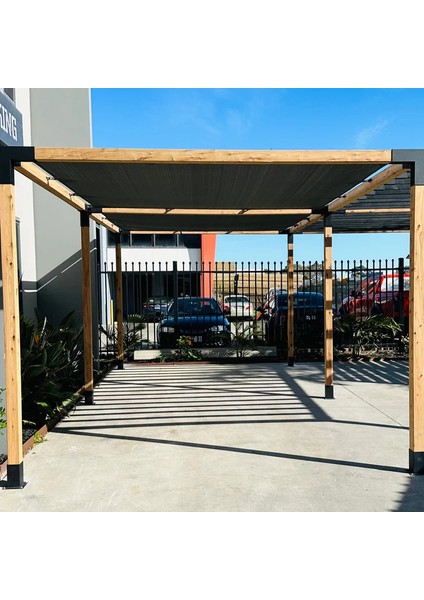 2.4 x 4.8 Metre Pergole Braket Seti 6 Ana Direkli Gölgelikli Pergole Braket Seti