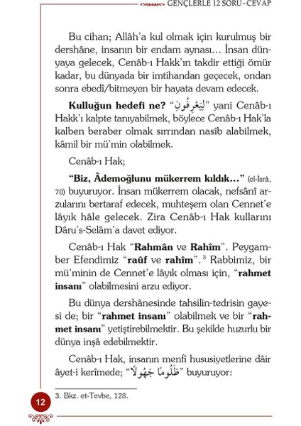 Mevlana İkliminde Gençlerle 12 Soru - Cevap - Osman Nuri Topbaş indirimleri