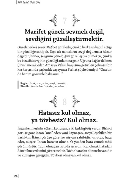 365 Izahlı Özlü Söz Dedi Ki - Mehmet Lütfi Arslan