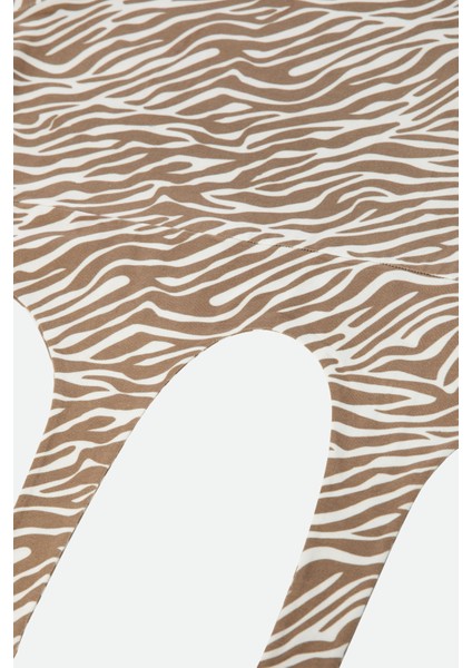 Kadın Pamuklu Önden Bağlamalı Desenli Crop T-Shirt Pijama Takımı