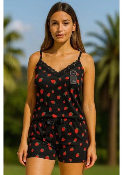 Bambu Viskon Şortlu Pijama Takımı