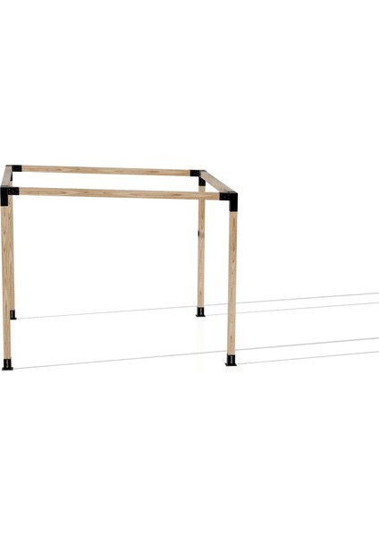 2.4 x 2.4 Metre Pergole Braket Seti 4 Ana Direkli Üstü Açık Eğimli Pergole Braket Seti fırsatları