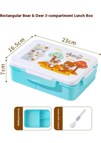 Öğrenciler Için Bölmeli Mikrodalga Öğle Yemeği Kutusu (Yurt Dışından)