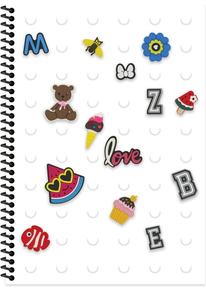 Keskin A4 Kareli Pp Kapak Fun Defter - Beyaz