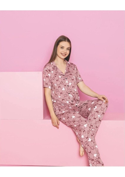 Milan Önden Düğmeli Pijama Takımı