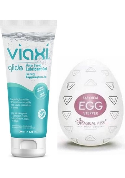 Egg Stepper Mastürbatör ve Viaxi Glide Jel 200 Ml. Etkili Etki Süper Zevk