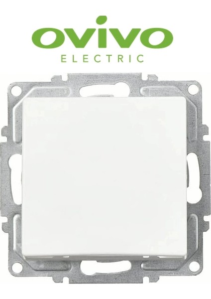 Beyaz Tekli Anahtar Çerçevesiz Grano - Priz ve Anahtar Için Uyumlu Çerçeve