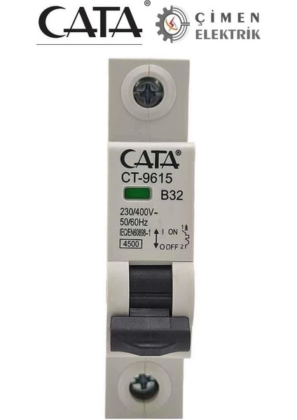 Cata Ct 9615 1X32A 4.5ka B Tipi Otomatik Sigorta