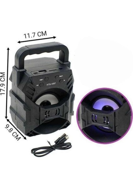 Işıklı Bluetooth Hoparlör Ses Bombası Taşınabilir Yüksek Ses Kaliteli Radyo Özelliği indirimleri