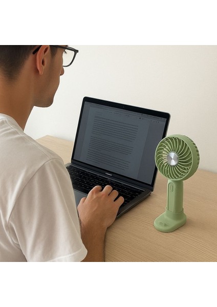 Çanta Tipi El Fanı, USB Şarjlı, 3 Ayar, Çok Renkli, Masa Üstü Fan modelleri