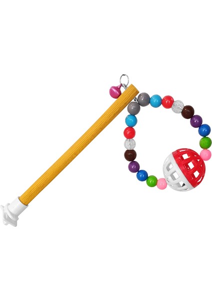 Renkli Boncuklu ve Tünekli Muhabbet Kuş Salıncağı 9.5-16 cm - Lisinya