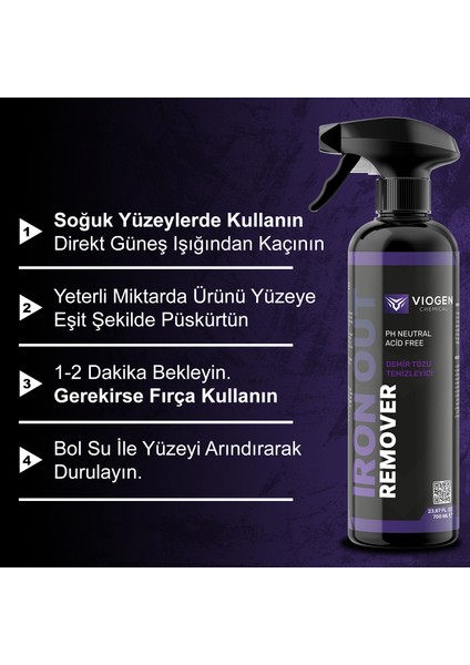 Iron Out Remover - Demir Tozu Temizleyici 700ML modelleri