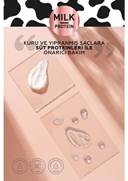 Milk Protein Çift Fazlı Fön Sütü Saçları Nemlendirir ve Parlaklık Kazandırır 400 ML