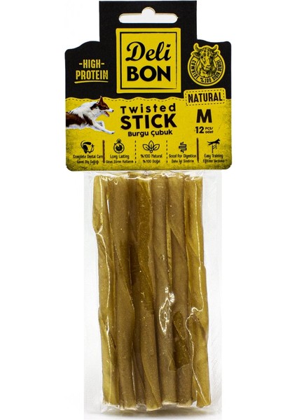 Deri Kalın Burgu Çubuk 12 Adet Natural - Lisinya