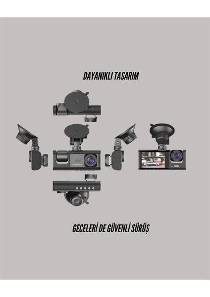 Ta-01 1080P Ön 720P Arka ve Iç Kamera Sistemli Dvr fiyatları